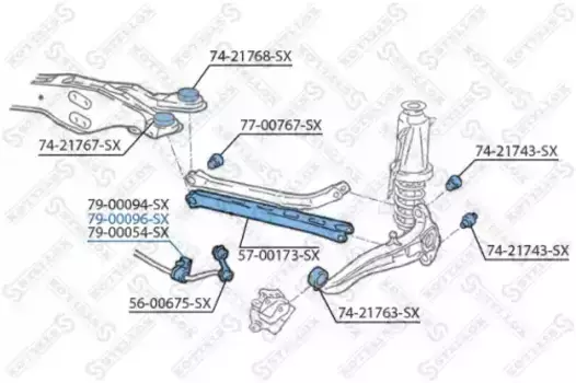 втулка стабилизатора заднего!\ Opel Vectra 1.8-2.5 95-02 79-00096-SX STELLOX