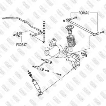 втулка стабилизатора заднего!\ Toyota 4Runner/Land Cruiser Prado 150 09>,Lexus GX400/460 09>