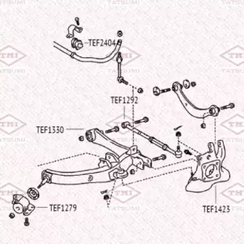 втулка стабилизатора заднего !\ Toyota Avensis 03> TEF2404 TATSUMI
