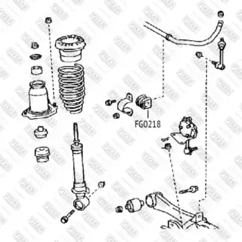 втулка стабилизатора заднего !\ Toyota Avensis 03> FG0218 FIXAR