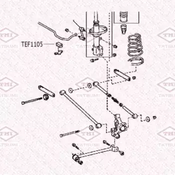 втулка стабилизатора заднего!\ Toyota Camry ACV40 06> TEF1105 TATSUMI