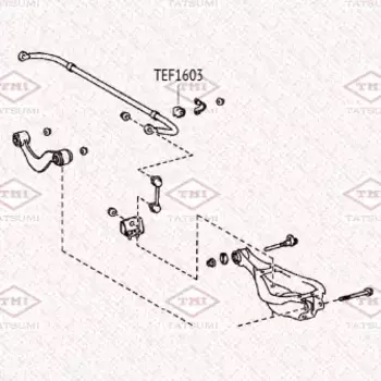 втулка стабилизатора заднего !\ Toyota Highlander 13>,Lexus RX 08>