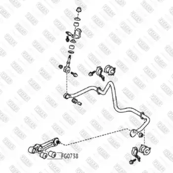 втулка стабилизатора заднего !\ Toyota Land Cruiser 200 07>,Lexus LX570 07>