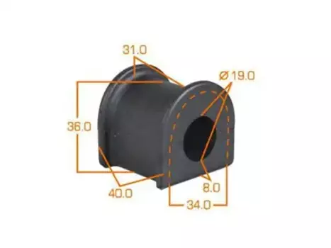 втулка стабилизатора заднего!\ Toyota Land Cruiser 90/Prado KZJ95/VZJ95 MP-535 MASUMA