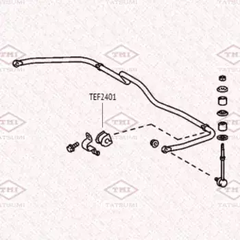 втулка стабилизатора заднего !\ Toyota Land Cruiser Prado/4Runner 09> TEF2401 TATSUMI