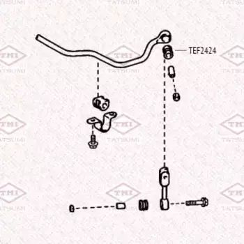 втулка стабилизатора заднего !\ Toyota Lite/Townace Noah 96> TEF2424 TATSUMI