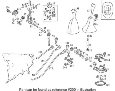 втулка тяги КПП! \MB W123/124/140/201/202/210/460 77> 210 992 00 10