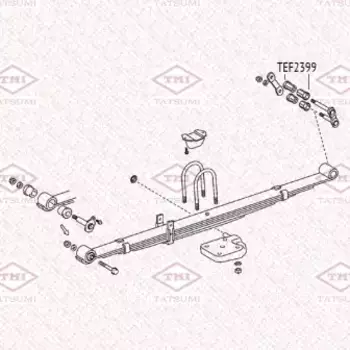 втулка задней рессоры!\ Toyota Hilux 04> TEF2399 TATSUMI