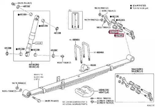 втулка задней рессоры!\ Toyota Hilux VIII 15> 90385-T0017 TOYOTA / LEXUS