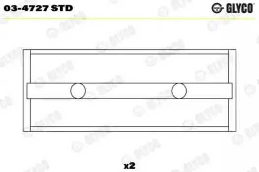 втулки распредвала !пара \MAN TGA/TGX/TGS D2066 03-4727 STD GLYCO