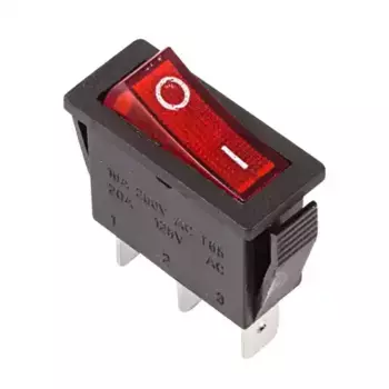 выключатель клавишный! 250V 15А ON-OFF красный с подсветкой RWB-404,SC-791,IRS-101-1C\ 36-2210 REXANT
