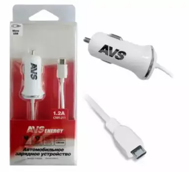 зарядное устройство автомобильное!micro usb 1,2а\ A78029S AVS