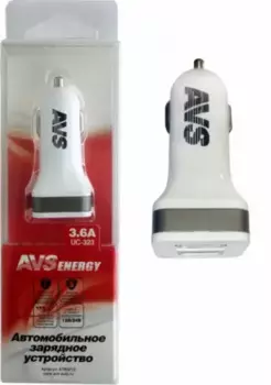 зарядное устройство автомобильное!usb 2 порта 3,6а\ A78021S AVS