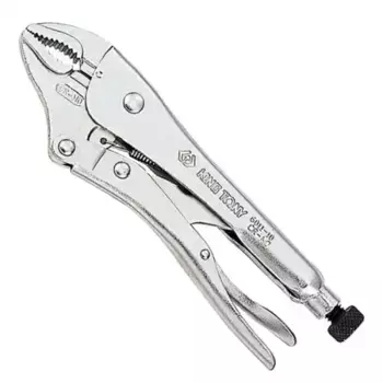 зажим! с фиксатором 185 мм, с закругленными губками\ 6011-07R KING TONY