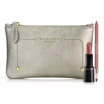 Набор для макияжа губ: помада + карандаш + косметичка