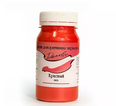 Акрил ДЕКОЛОР 100 мл декоративный Красный