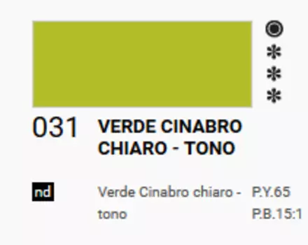 Акрил Ferrario "Acrilic Master" 250 мл Киноварь зеленый светлый