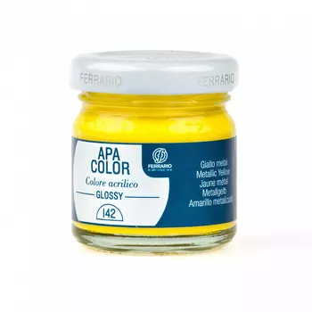 Акрил Ferrario "Apa Color" 40 мл металлик Желтый
