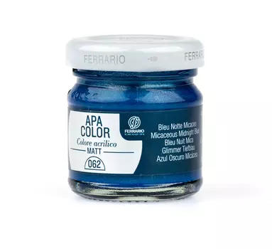 Акрил Ferrario "Apa Color" 40 мл перламутровый Синий