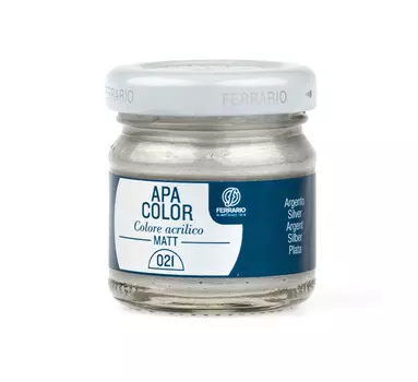 Акрил Ferrario "Apa Color" 40 мл Серебро матовый