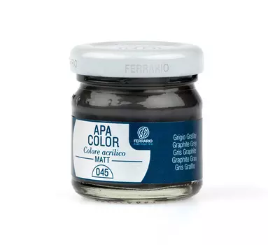 Акрил Ferrario "Apa Color" 40 мл Серый графитовый
