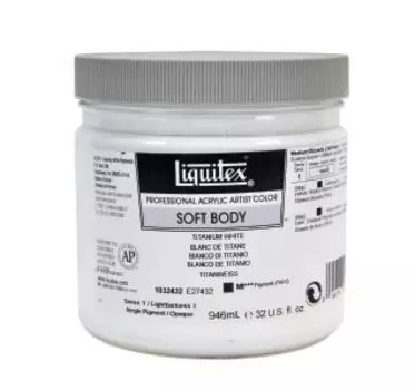 Акрил Liquitex "Soft body" 946 мл Белила титановые
