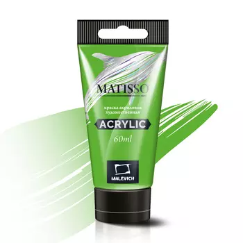 Акрил Малевичъ "Matisso" 60 мл, зеленая флуоресцентная