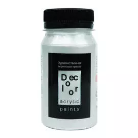 Акрил ТАИР "Деколор" 100 мл, Серебристый шёлк