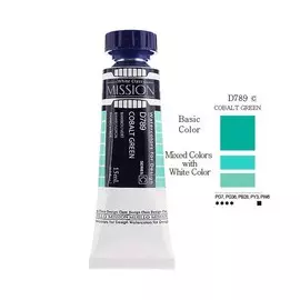 Акварель Mijello "Mission White" 15 мл D789 Кобальт зеленый