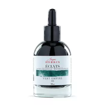 Акварельные чернила Jacques Herbin ?clats, 50 мл, Empire green Темно-зеленый