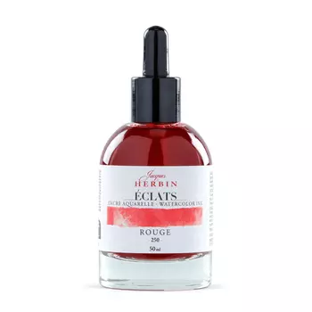 Акварельные чернила Jacques Herbin ?clats, 50 мл, Red Красный
