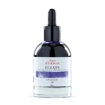 Акварельные чернила Jacques Herbin ?clats, 50 мл, Indigo Индиго