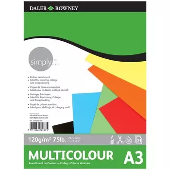 Альбом цветной бумаги Daler-Rowney "Simply" А3 21 л 120 г