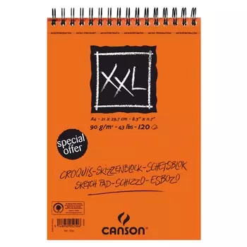 Альбом для графики на спирали Canson "XL Croquis" 21х29,7 см 120+20 л 90 г слоновая кость