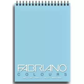 Альбом для графики на спирали Fabriano "Writing Colors" 14,8х21 см 100 л 80 г небесный