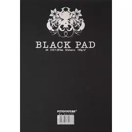 Альбом для графики на спирали Potentate Black Pad A4 32 л 120 г