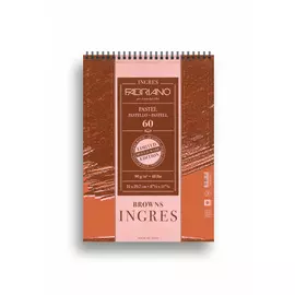 Альбом для пастели на спирали Fabriano "Ingres" 21х29,7 см 60 л 90 г, коричневая