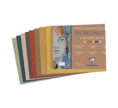 Альбом для пастели, угля на спирали Clairefontaine "Ingres" 30х40 см 25 л 130 г