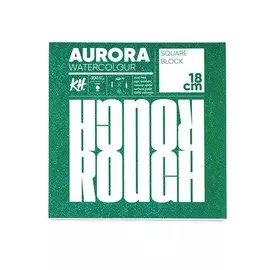 Альбом-склейка для акварели Aurora RAW Rough 18х18 см 20 л 300 г 100% целлюлоза