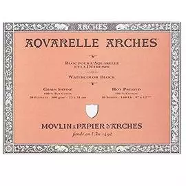 Альбом-склейка для акварели Canson "Arches" Satin 23х31 см 20 л 300 г