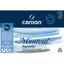 Альбом-склейка для акварели Canson "Montval" Fin 10,5х15,5 см 12 л 300 г