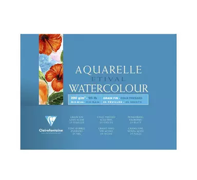Альбом-склейка для акварели Clairefontaine "Etival" Fin 30х40 см 25 л 200 г 100% целлюлоза