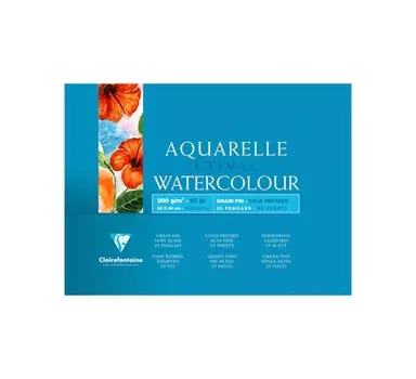 Альбом-склейка для акварели Clairefontaine "Etival" Fin 12х18 см 25 л 200 г 100% целлюлоза