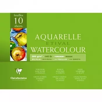 Альбом-склейка для акварели Clairefontaine "Etival" Torchon 30х40 см 25 л 300 г 100% целлюлоза