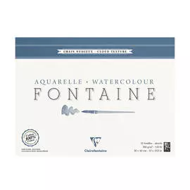 Альбом-склейка для акварели Clairefontaine "Fontaine" Nuageux 30х40 см 15 л 300 г 100% хлопок