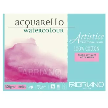 Альбом-склейка для акварели Fabriano "Artistico" Сатин 35,5x51 см 15 л 300 г 100% хлопок