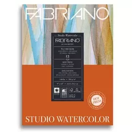 Альбом-склейка для акварели Fabriano "Watercolour studio" Сатин 22,9x30,5 см 12 л 300 г