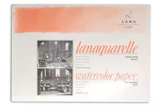 Альбом-склейка для акварели Lana "Lanaquarelle" Satin 36х51 см 20 л 300 г
