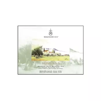 Альбом-склейка для акварели Magnani "Toscana" 23х31 см 20 л 300 г, хлопок 100%