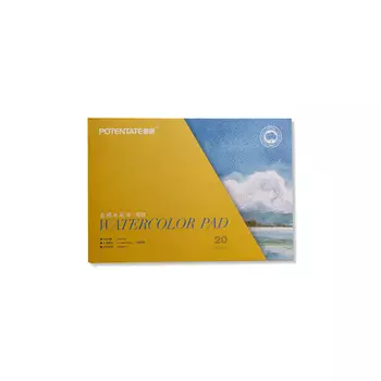 Альбом-склейка для акварели Potentate 13,5х19 см 20 л 300 г 100% хлопок, торшон